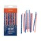 Holiday & Christmas Red, White & Blue Reusable Straws Eco-Friendly 12-Pack for Parties, BBQs & Festive Drinks